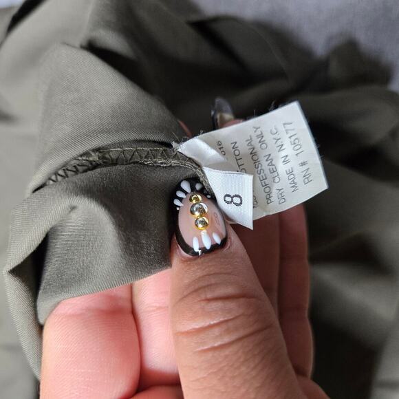 Ulla Johnson Green Pleated Skater Skirt Size: 8 - Picture 8 of 8